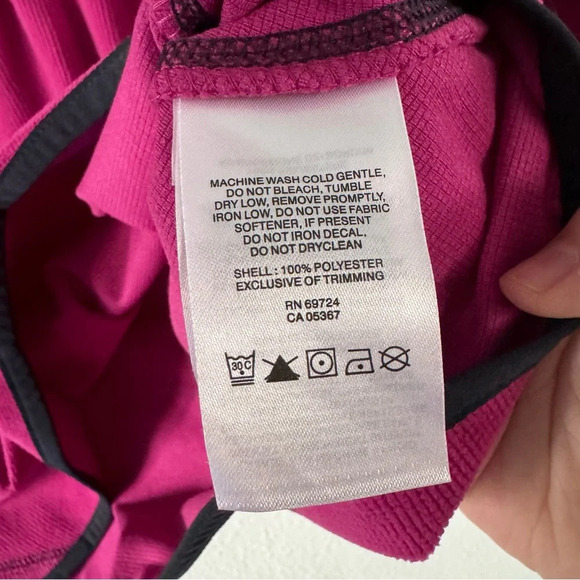 Columbia Pink Waffle Knit Fleece Gorpcore Small Outdoorsy Sporty Athleisure - Picture 7 of 10